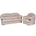 Набор мягкой мебели Новый Век Квин-6 (диван+1 кресло) сальса ивори