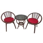Комплект мебели Медо Бордо (стол + 2 кресла)