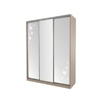 Шкаф-купе Мебельсон Бассо 4-600 бабочки дуб млечный