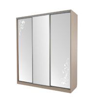 Шкаф-купе Мебельсон Бассо 4-600 цветы дуб млечный