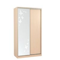 Шкаф-купе Мебельсон Рио 1-600 бабочки дуб млечный