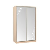 Шкаф-купе Мебельсон Рио 4-600 цветы дуб млечный