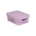 Коробка для хранения БЕЗАНТ М Infinity перфорированная с крышкой 11 л розовый