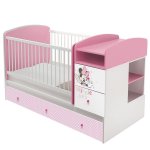 Кровать ВПК К1800 с комодом Polini kids Disney baby Минни Маус-Фея белый/розовый