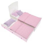 Кровать ВПК К1800 с комодом Polini kids Disney baby Минни Маус-Фея белый/розовый