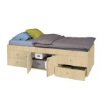 Кровать ВПК К3100 с 4 ящиками Polini Simple натуральный