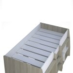 Кровать-чердак ВПК К4100 с выдвижными элементами Polini Simple вяз/белый