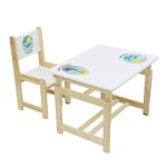 Комплект детской мебели ВПК Polini kids Eco 400 SM Дино 1 белый/натуральный