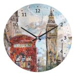 Настенные часы ПостерМаркет CL-17 Новый Лондон мультиколор