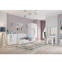 Детская Мебельсон Гламур белый/белый глянец
