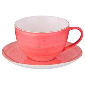 Купить Чайный набор Арти М 388-579 на 6 персон (12 предметов) Колор де Аква розовый