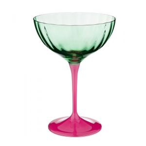Купить Набор бокалов для коктейлей Арти М 674-671 Kate optic (6 шт.) 210 мл розовый/зелёный