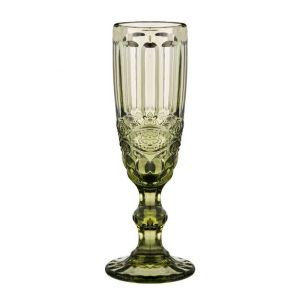 Купить Набор бокалов для шампанского Арти М 26-111 Серпентина (6 шт.) 170 мл зелёный