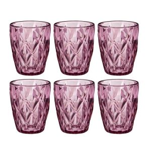Купить Набор стаканов Арти М 26-127 Ромбо (6 шт.) 260 мл розовый