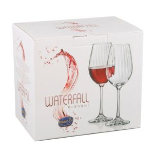 Купить Набор бокалов Арти М 674-102 для вина (6 шт.) Waterfall 350 мл цвет прозрачный