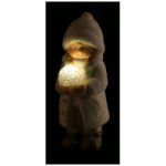 Фигурка декоративная Арти М 248-025 с LED-подсветкой Детишки в снегу 10*9,5*23 см