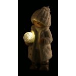 Фигурка декоративная Арти М 248-026 с LED-подсветкой Детишки в снегу 12*11*29 см