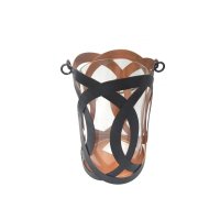 Подсвечник РЕМЕКО 608684 11*11*18 см черный/капучино