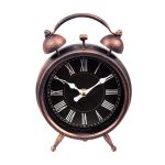Настольные часы Русские подарки 60622 Будильник 16*6*22 см чёрный/бронза