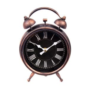 Купить Настольные часы Русские подарки 60622 Будильник 16*6*22 см чёрный/бронза