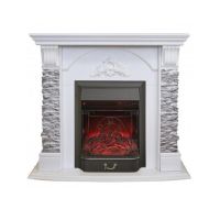 Камин РеалФлейм Athena GR STD/EUG WT + Majestic BL