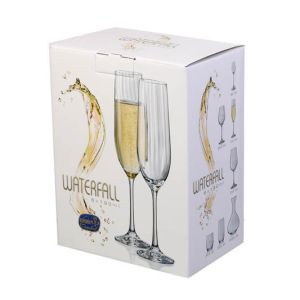 Купить Набор бокалов Арти М 674-101 для шампанского Waterfall (6 шт.) 190 мл прозрачный