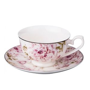 Купить Чайный набор Арти М 115-280 на 6 персон (15 предметов) белый/розовый/зелёный