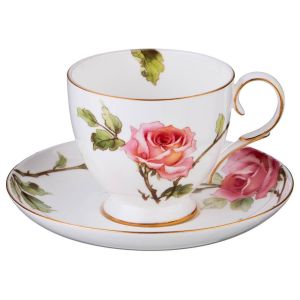 Купить Чайный набор Арти М 22-1021 на 6 персон (15 предметов) Амелия белый/розовый/зелёный