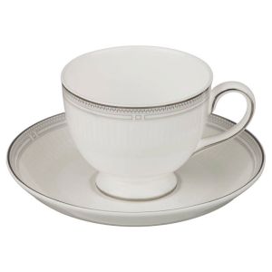 Купить Чайный набор Арти М 22-1083 на 6 персон (15 предметов) Амелия белый/серый