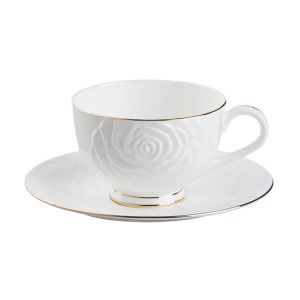 Купить Чайный набор Арти М 264-306 на 6 персон (15 предметов) Blanco белый/золотой