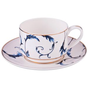 Купить Чайный набор Арти М 264-781 на 6 персон (15 предметов) белый/синий
