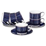 Чайный набор Арти М 264-858 на 6 персон (12 предметов) 250 мл синий
