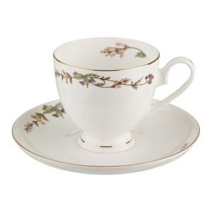 Купить Чайный набор Арти М 440-003 на 6 персон (12 предметов) Английский сад цвет белый/зелёный
