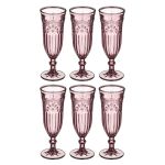 Набор бокалов Арти М 228-037 для шампанского Марсала (6 шт.) 180 мл розовый