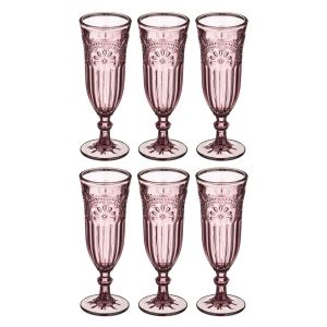 Купить Набор бокалов Арти М 228-037 для шампанского Марсала (6 шт.) 180 мл розовый
