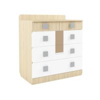 Комод Аквилон 9.1 Стиль туя светлая/кофе с молоком