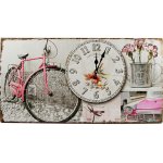 Настенные часы Русские подарки 229707 60*30 см серый/розовый
