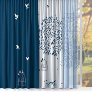 Купить Шторы Праймтекс Волшебная ночь ДТ173 Ш0050/1 42 Л Dove Gabard Loft кремовый/синий