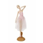 Статуэтка Русские подарки 27670 Балерина 9*7*29 см белый/розовый