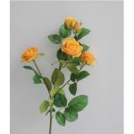 Цветок искусственный MYBLUMM 0114 Роза кустовая жёлтый