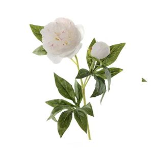 Купить Цветок искусственный MYBLUMM 0162 Пион с мелкими розовыми лепестками белый