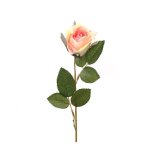 Цветок искусственный РЕМЕКО 270585 Роза 67 см зелёный/розовый