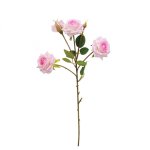 Цветок искусственный РЕМЕКО 612809 Роза 49 см белый/зелёный