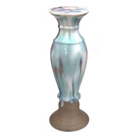 Подсвечник РЕМЕКО 270174 10*10*30 см голубой/бежевый