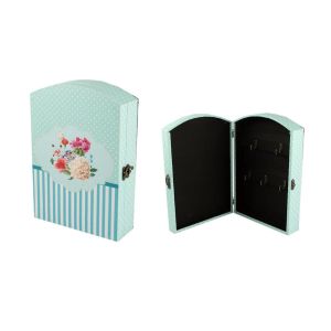 Купить Ключница Русские подарки 47112 Цветы 7*20*29 см бирюзовый