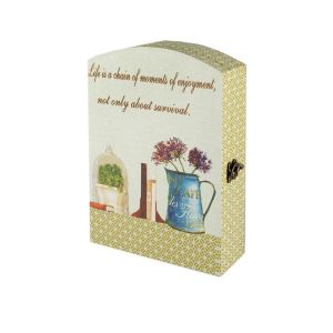 Купить Ключница Русские подарки 47116 Life is beautiful 7*20*29 см белый/бежевый/синий