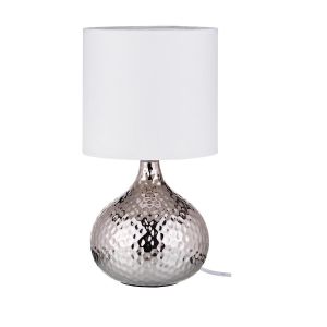 Купить Настольный светильник Арти М 134-160 с абажуром Ницца 35*19 см серебро