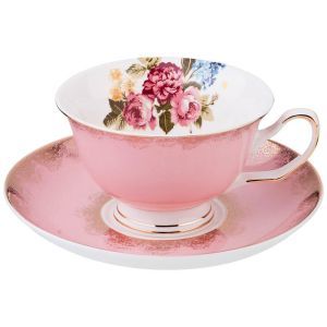 Купить Чайная пара Арти М 275-904 200 мл цвет розовый