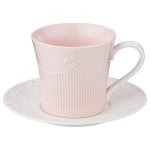 Чайный набор Арти М 374-050 на 6 персон (15 предметов) серый/розовый