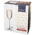 Набор бокалов Арти М 669-255 для шампанского (6 шт.) Columba 260 мл 26,5 см прозрачный